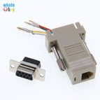 100pcs/lot DB9 Female To RJ12 RJ45 Female DB9 To RJ45 DB9 To RJ12 Adapter for Computer Connection of 9-pin Serial Port