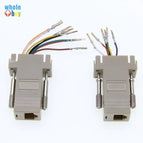 100pcs/lot DB9 Female To RJ12 RJ45 Female DB9 To RJ45 DB9 To RJ12 Adapter for Computer Connection of 9-pin Serial Port