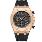 ONOL Fashion Multi-Function Quartz Watch Men's Silicone Band Watrproof Watch men casual watch ON6807