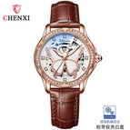 CHENXI new butterfly dial fashion diamond watch women's waterproof automatic mechanical watch CX-8834