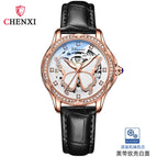 CHENXI new butterfly dial fashion diamond watch women's waterproof automatic mechanical watch CX-8834