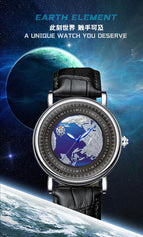 KIMSDUN high-end 3D wandering earth luminous fashion quartz men's casual watch K-2026B