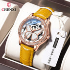 CHENXI new butterfly dial fashion diamond watch women's waterproof automatic mechanical watch CX-8834