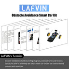 LAFVIN Smart Robot Car 2WD Chassis Kit with Ultrasonic Module, L298N Driver Board, Remote, IR Control for Arduino UNO DIY Kit