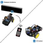 LAFVIN Smart Robot Car 2WD Chassis Kit with Ultrasonic Module, L298N Driver Board, Remote, IR Control for Arduino UNO DIY Kit