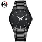 Hannah Martin Original Design Waterproof Tungsten Black Steel Strap Watches Business Calendar Quartz Men's watch HM-17551