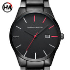 Hannah Martin Original Design Waterproof Tungsten Black Steel Strap Watches Business Calendar Quartz Men's watch HM-17551