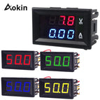 0.56inch Mini Digital Voltmeter Ammeter DC 100V 10A Voltmeter Current Meter Tester Blue+Red Dual LED Display Green Red Yellow