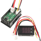 0.56inch Mini Digital Voltmeter Ammeter DC 100V 10A Voltmeter Current Meter Tester Blue+Red Dual LED Display Green Red Yellow