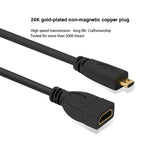 1080P Micro HDMI to HDMI cable hdmi extender Cable Adapter Male to Female Micro HDMI Converter for projector HDTV Gopro TV 15cm