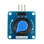 Blue Rotary Angle Sensor Module Light / Volume Control Adjustable Potentiometer / Knob Switch Rotary Angle Sensor for Arduino