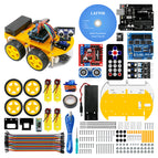 LAFVIN Smart Robot Car Kit for UNO R3 for Arduino with Ultrasonic Sensor, Bluetooth Module, IR Control, Line Tracking, Tutorial