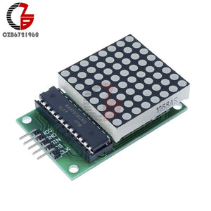 MAX7219 LED Dot Matrix Module MCU Control Red LED Display Module 5V Interface Module 8x8 Output Input Common Cathode for Arduino