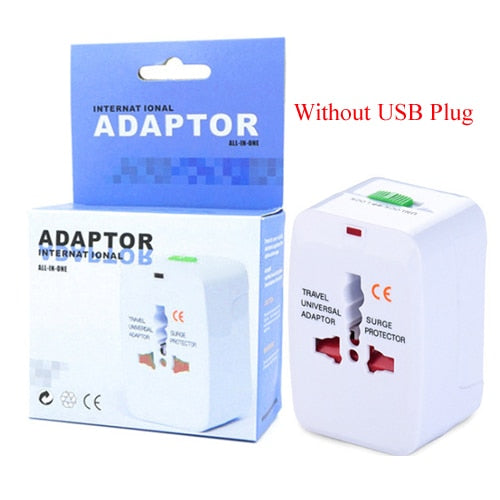 New 2 USB Charging Universal Travel Adapter All-in-one International World Travel AC Power Converter Plug Adaptor Socket EU