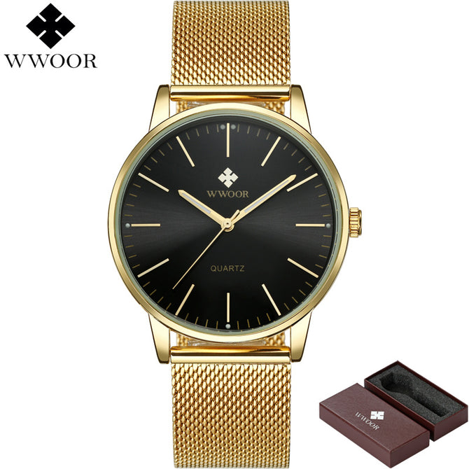 WWOOR Luxury Waterproof Quartz Analog Gold Watch For Men With Military  Style And Big Dial Sport Chronograph Clock 210527 From Xue08, $18.67 |  DHgate.Com