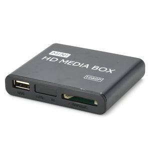 Mini 1080P HD Media Player with HDMI/AV/USB/SD/MMC - Black