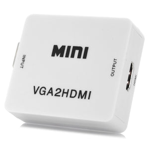 VGA to HDMI Video Converter - White + Silver