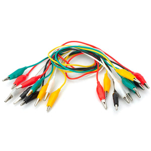 Dual Crocodile Clips Copper Wire Test Cables - Multicolored (10 PCS / 50cm)