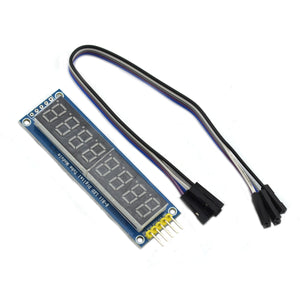 Jtron 8-Digit LED Seven-Segment Display Module - Deep Blue