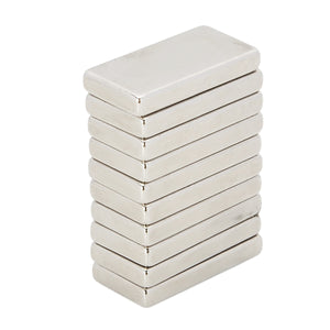 20 x 10 x 3mm Rectangular Nickel Plating NdFeB Magnet - Silver (10PCS)