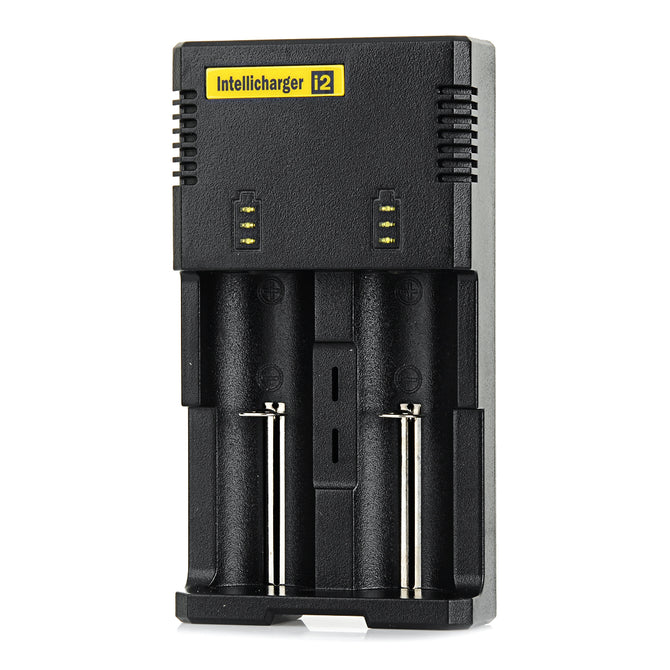 NiteCore I2 Dual-Slot Rechargeable Battery Charger - Black (US Plugs)