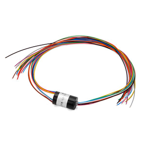 12 Wires 1.5A Per Circuit 240V Micro Capsule Slip Ring for D12.5mm Gimbal Motor / Robot - Black