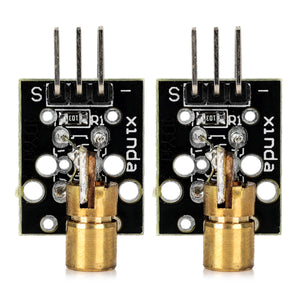 650nm Red Laser Diode Sensor Modules for Arduino - Black (2 PCS)