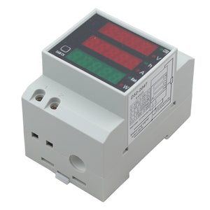 D52-2047 80-300V Digital DIN Rail Current Voltage Power Factor Meter