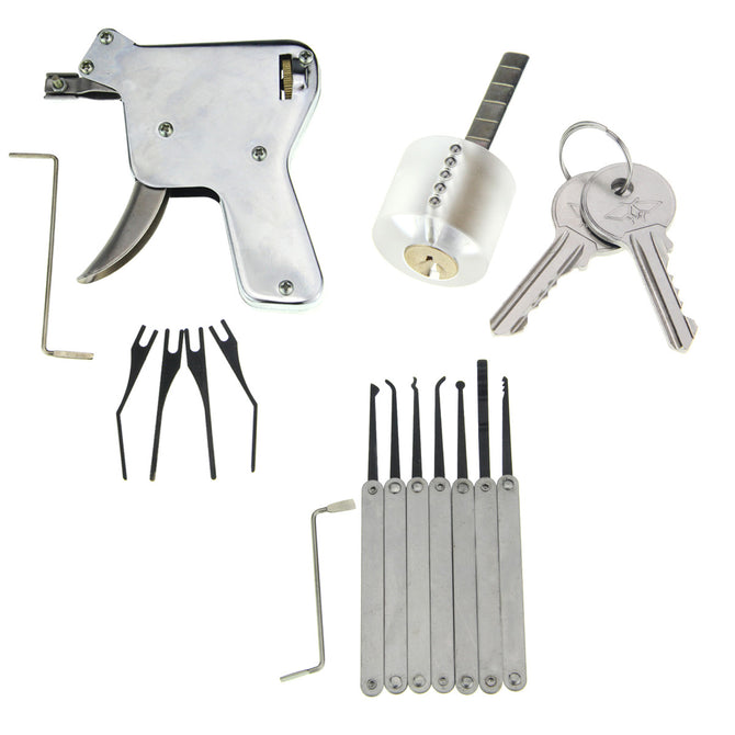 Manual Lock Opening Gun Tool + Single Hook + Bull Head Lock Kit