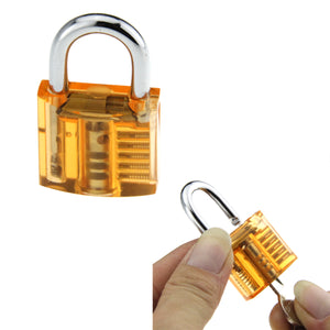 Mini One Slotted Transparent Pratice Padlock - Orange