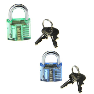 Mini Inside-View Pick Skill Training Practice Padlock Lock (2PCS)