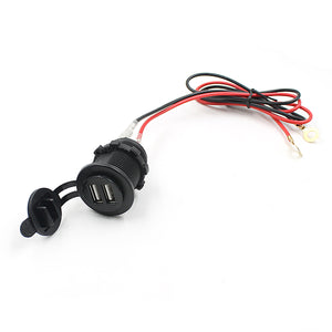 CS-102A1 12~24V Waterproof Motorcycle Dual USB Car Charger Socket