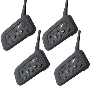 1200m 6 Riders Motorcycle Helmet Bluetooth Interphones (EU Plug /4PCS)