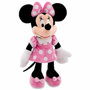 Premium High-End 48cm Cute Pink Stuffed Plush Minnie Mouse Doll Toy for Girlfriend & Kid, Chrismas Gift Black+Pink