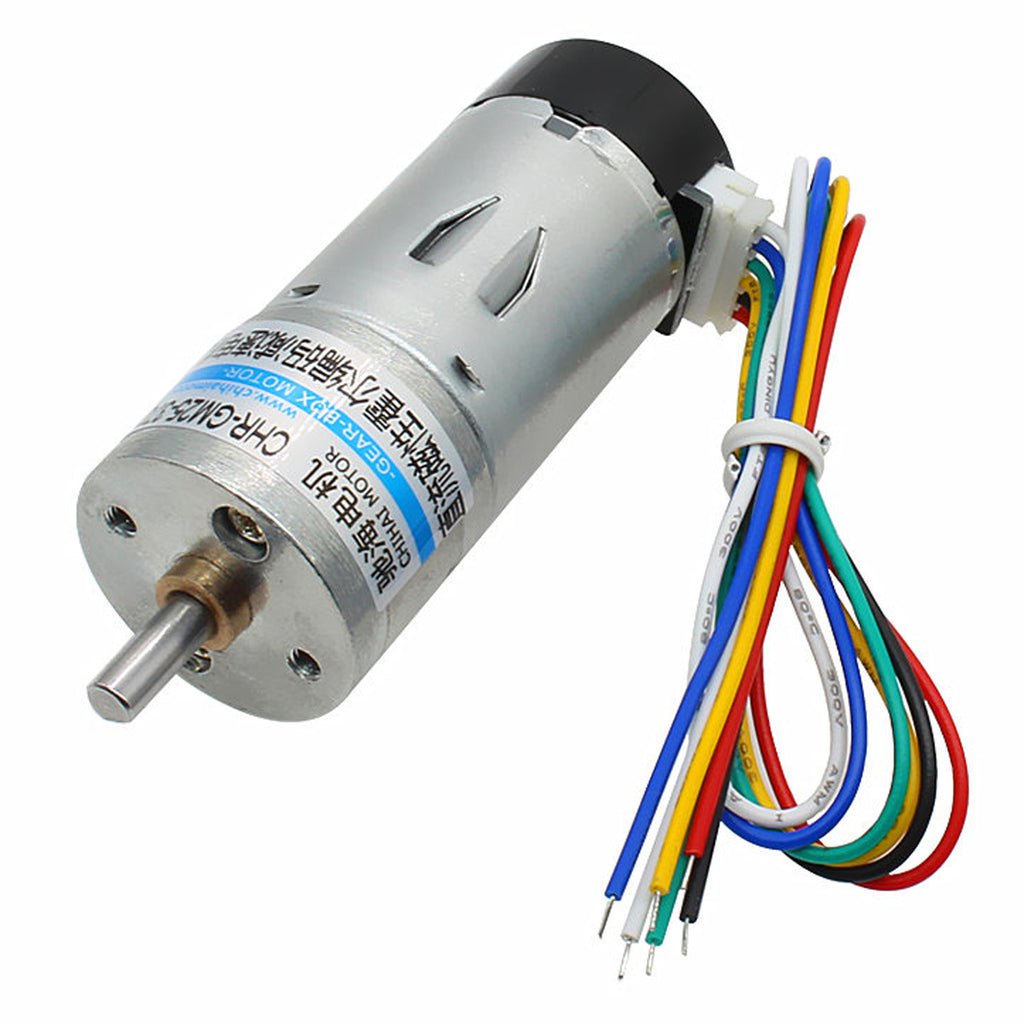 chihaimotor CHR-GM25-370-ABHL DC 6V / 12V Magnetic Holzer Encoder Gear ...