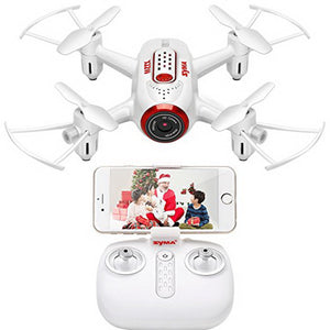 Syma X22W FPV Mini Pocket Drone for Beginners with HD WI-FI Camera RC Quadcopter Altitude Hold and Headless Mode - White