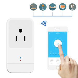 SM01 Infrared Smart Wi-Fi Socket Plug with Alexa Voice Control, Phone Group Control for Home Appliances - White (US Plug)