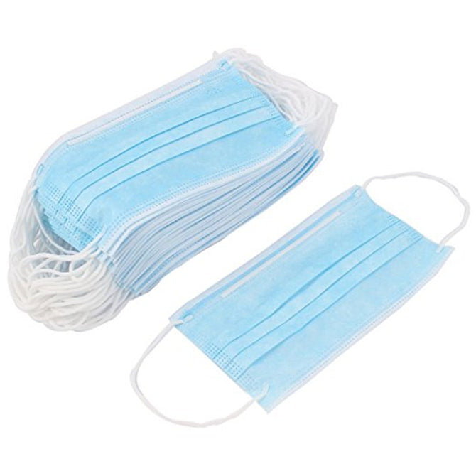 RXDZ Disposable Procedure Dust Filter Mouth Cover, Face Mask - Blue (100 PCS)