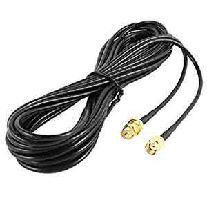 ZHAOYAO RP-SMA Male to Female Wi-Fi Antenna Connector Extension Cable - Black (10m)