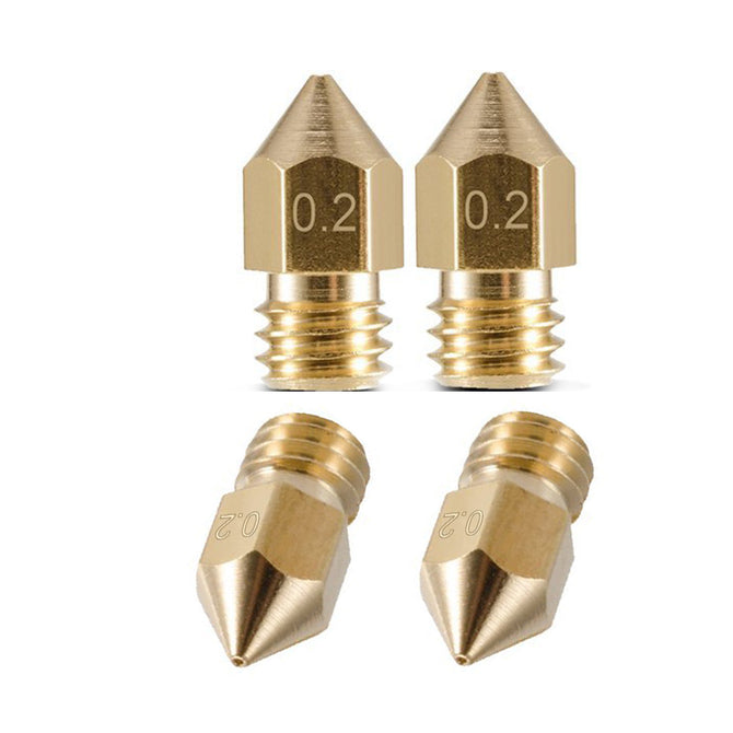 ESAMACT 5PCS 3D Print Nozzle 0.2mm/1.75mm 3D Printer Accessories Mk8 Brass Nozzle Heads