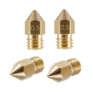 ESAMACT 5PCS 3D Print Nozzle 0.5mm/1.75mm 3D Printer Accessories Mk8 Brass Nozzle Heads