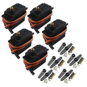 Hengjiaan 5pcs MG995 Metal Gear 13kg 55g High Speed Torque Digital Servos - Black