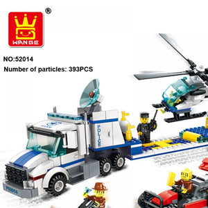 Wange Building Kits Compatible With Lego City Police Helicopter Truck 993 Blocks Educational Toys Hobbies For Children Multicolor