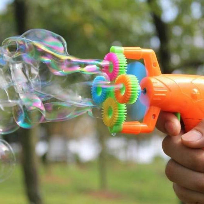 Electric Soap Bubble Gun #5 Battery Power Automatic Bubble Water Blowing Machine Kids Holiday Water Gun Toy gun with no liquild