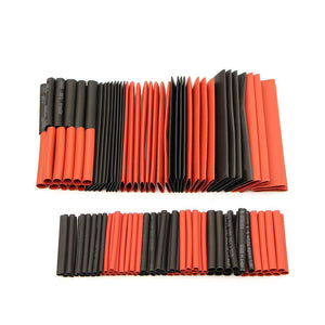 150pcs Red Black Polyolefin Heat Shrink Tubing Cable Tube Sleeving Kit Wrap Wire Set PE Heat Shrink Tubing Set Cable Sleeves