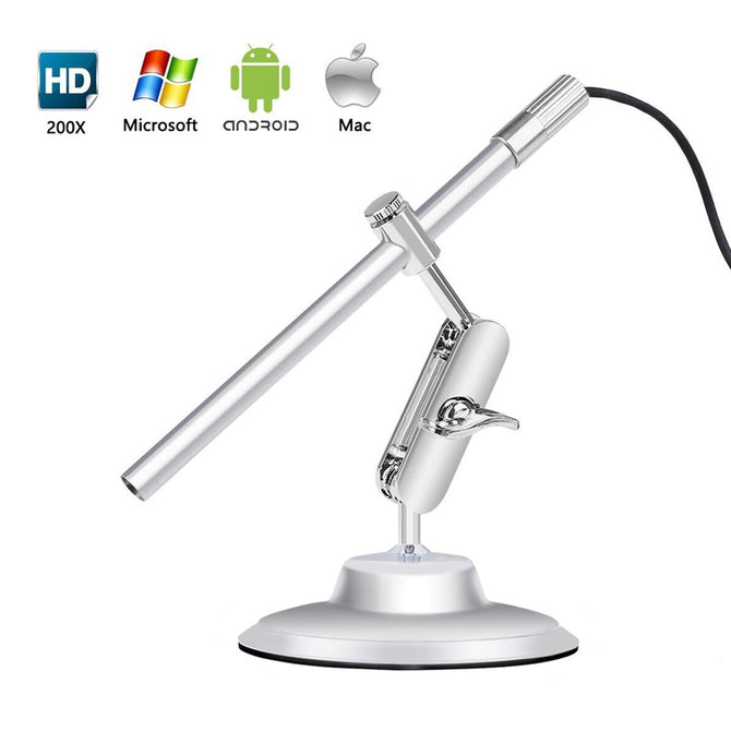 USB Microscope, Potensic Endoscope Inspection Magnifier with Advanced CMOS Sensor 10X-200X Magnification IP67 Waterproof