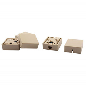 BTOOMET RJ45 8P8C Cat5 Ethernet Network Cable Wall Surface Mount Connector Box (5 PCS)