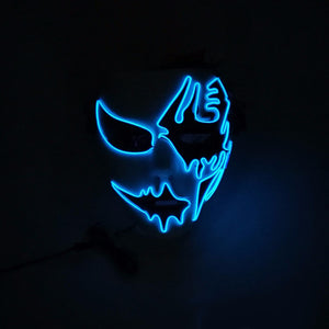 Newest Voice Control EL Cold Light Party Mask Neon Led Strip Arrow Shaped Mask For Fluorescent Fashion Show Blue