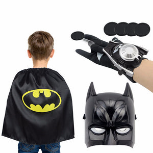 Cartoon Children Kids Spiderman Advengers Superhero Costume Mask Cloak Gloves Halloween Blue