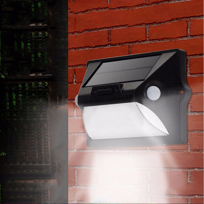 Solar Body Sensor Light Led Wall Lamp Outdoor Garden Waterproof Light Street Light White/Black